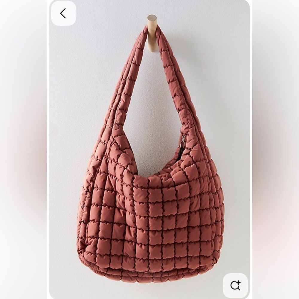 RARE NWOT FP Movement by Free People Dusty Rose Quilted Carryall Shoulder Bag